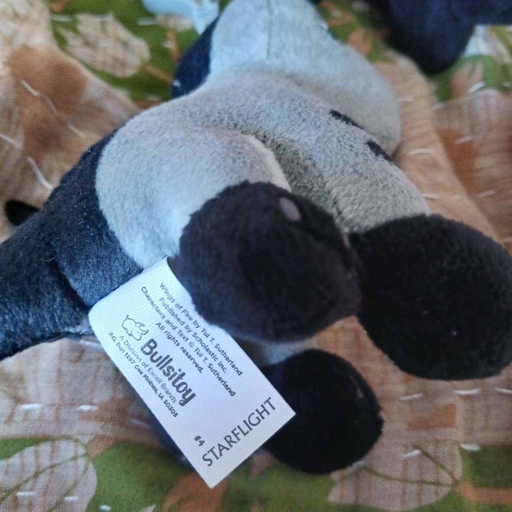 Lot of 3 Wings of Fire Plush Dragon Keychains Morrowseer Starflight Sunny - Picture 5 of 6